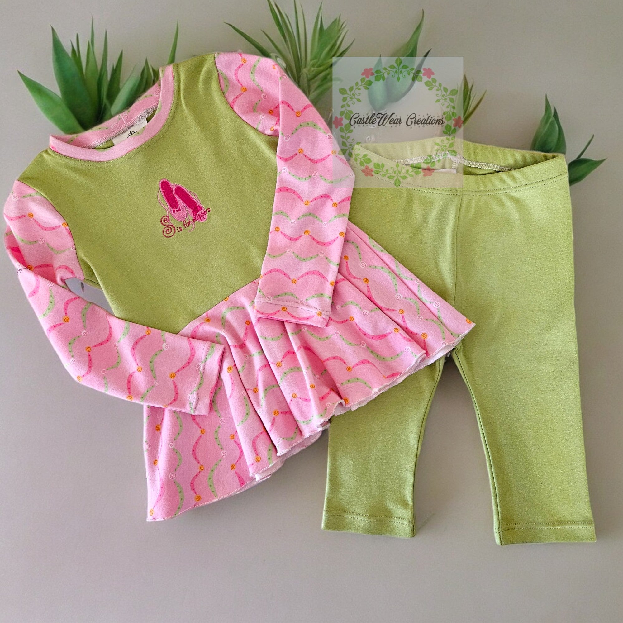 S Is For Slippers Peplum Set