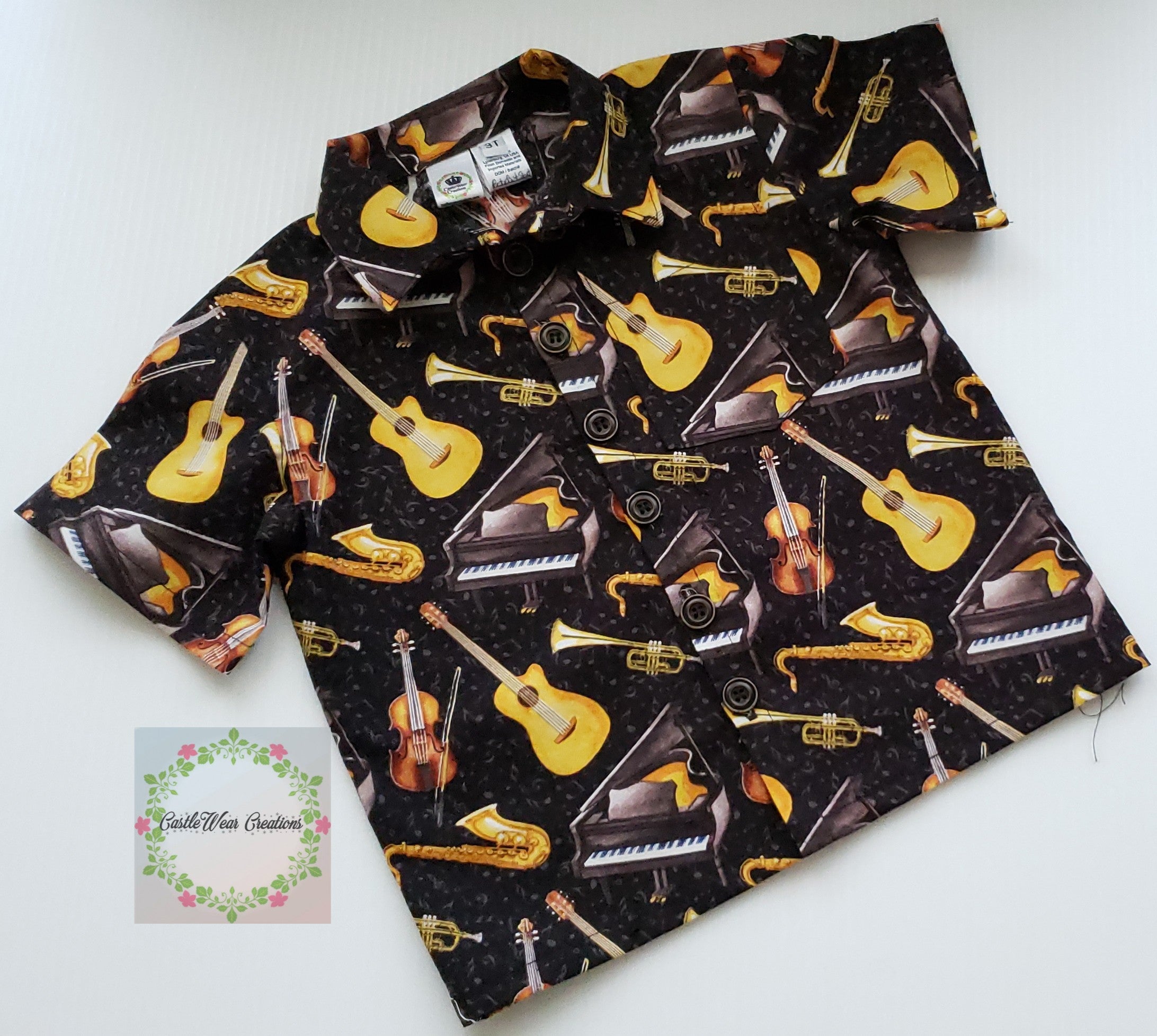 For the Love of Music Button Up Shirt