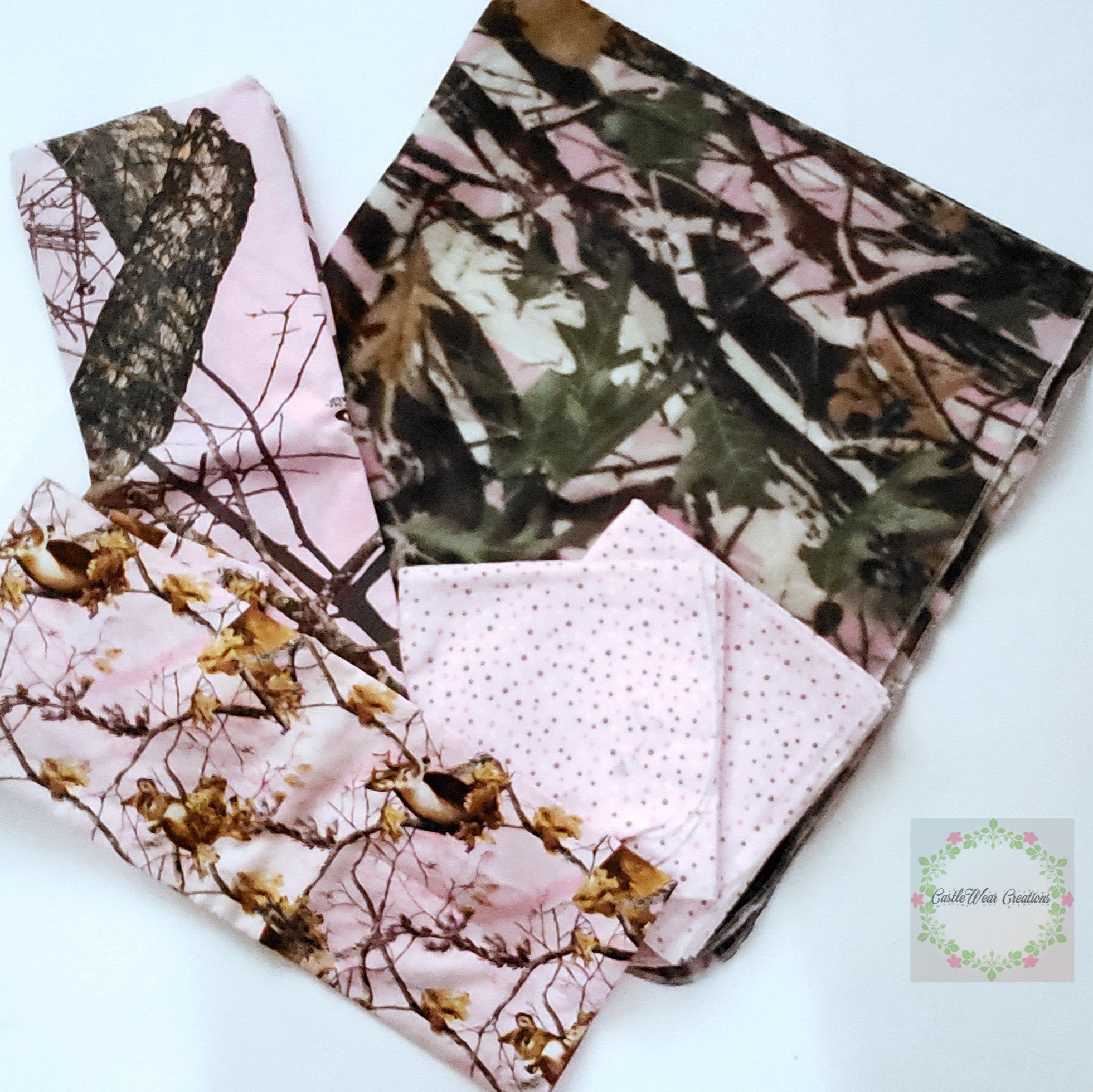 Pink Camo Crib Set